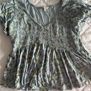 Lucky brand blue floral top